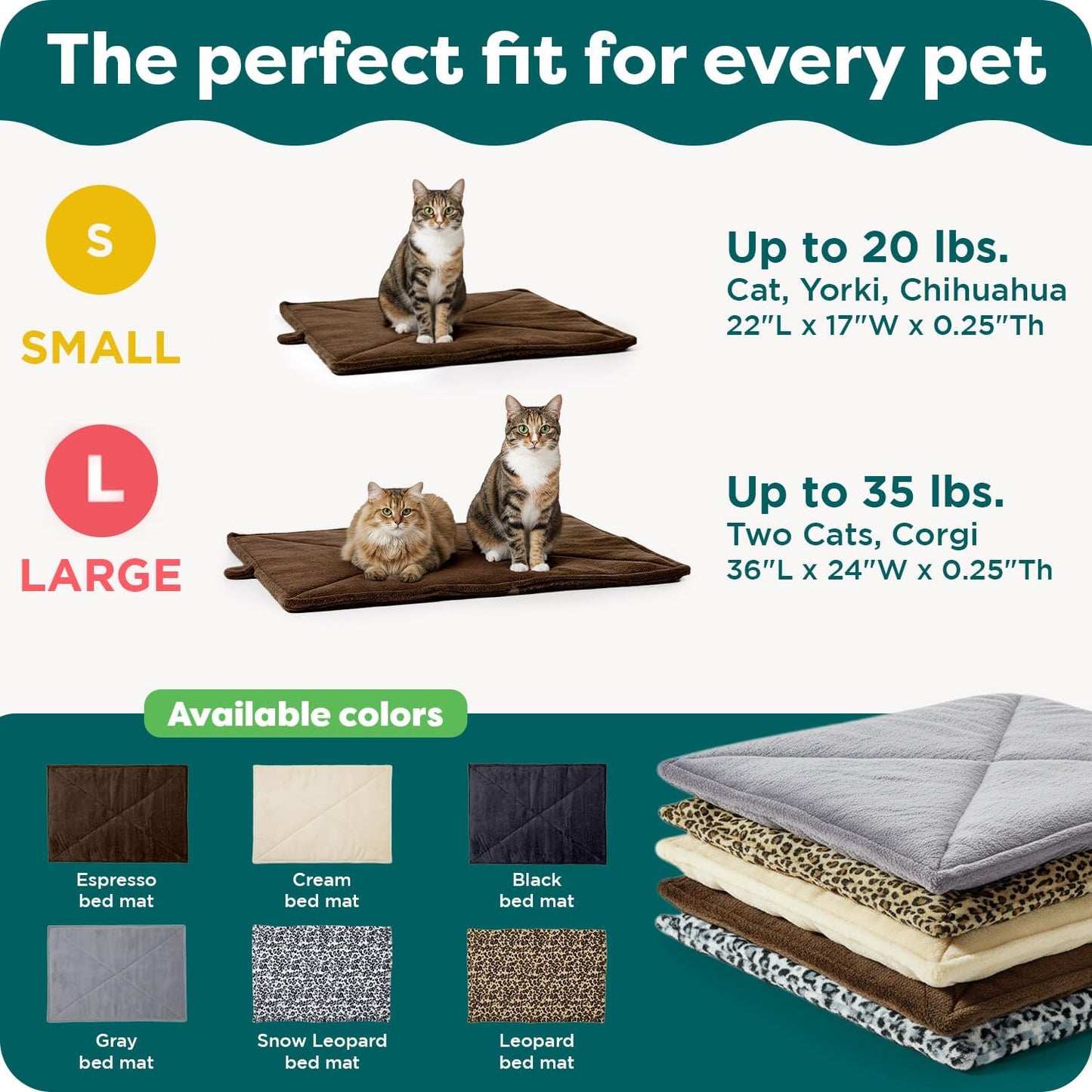 Soft Plush Pet Bed for Cats & Small Dogs - Washable Cozy Cushion