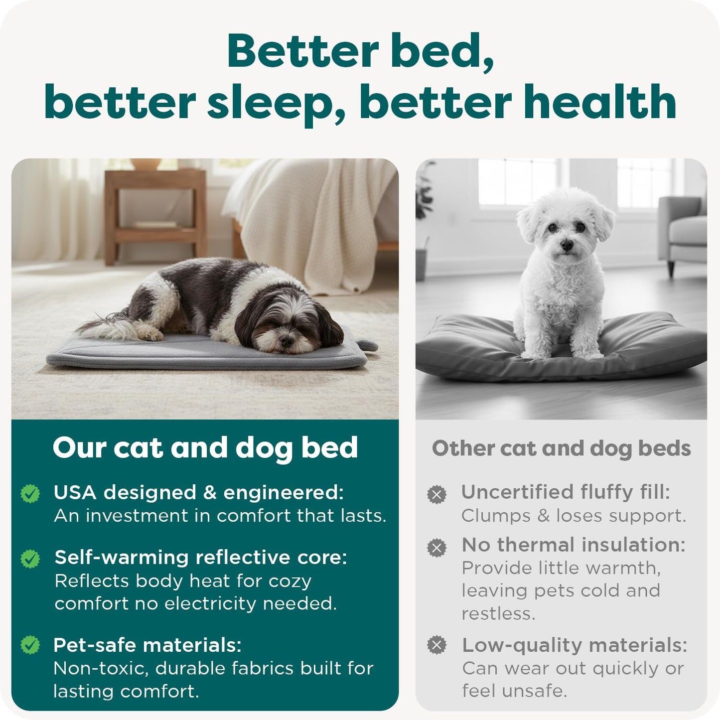 Soft Plush Pet Bed for Cats & Small Dogs - Washable Cozy Cushion