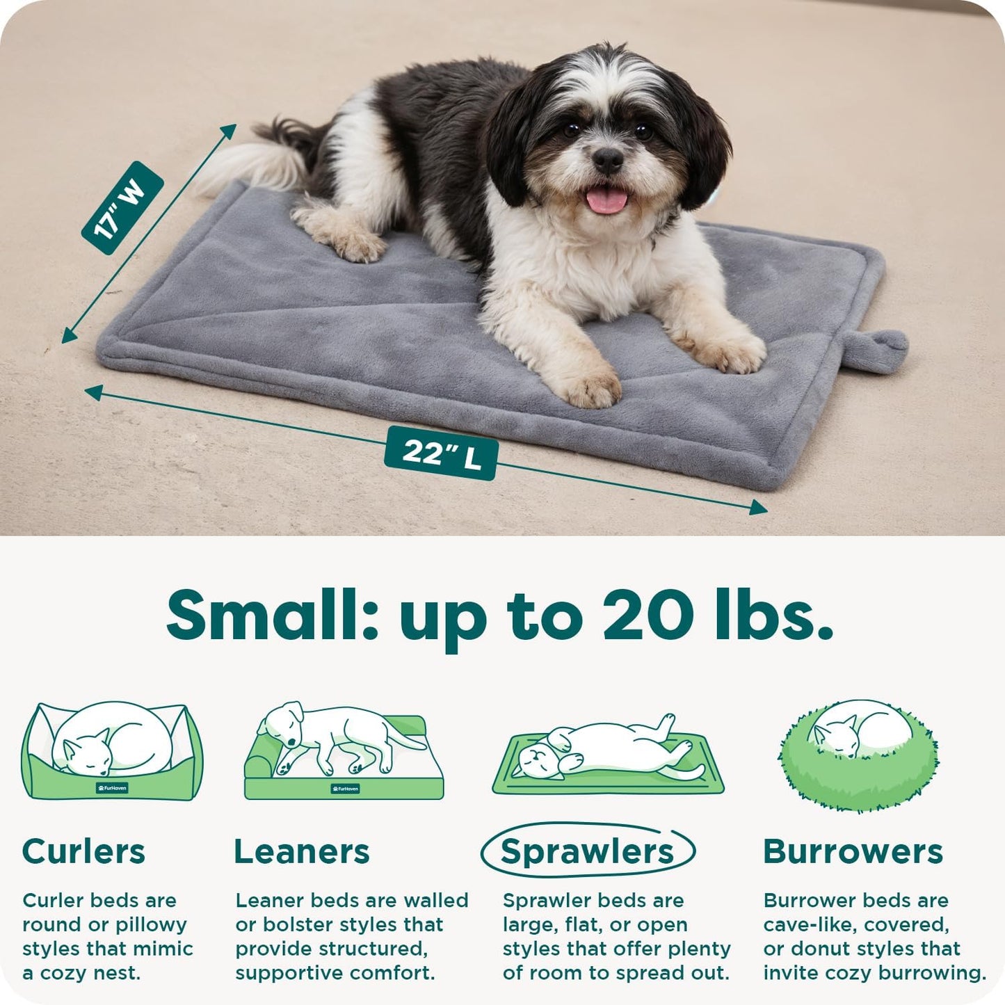 Soft Plush Pet Bed for Cats & Small Dogs - Washable Cozy Cushion