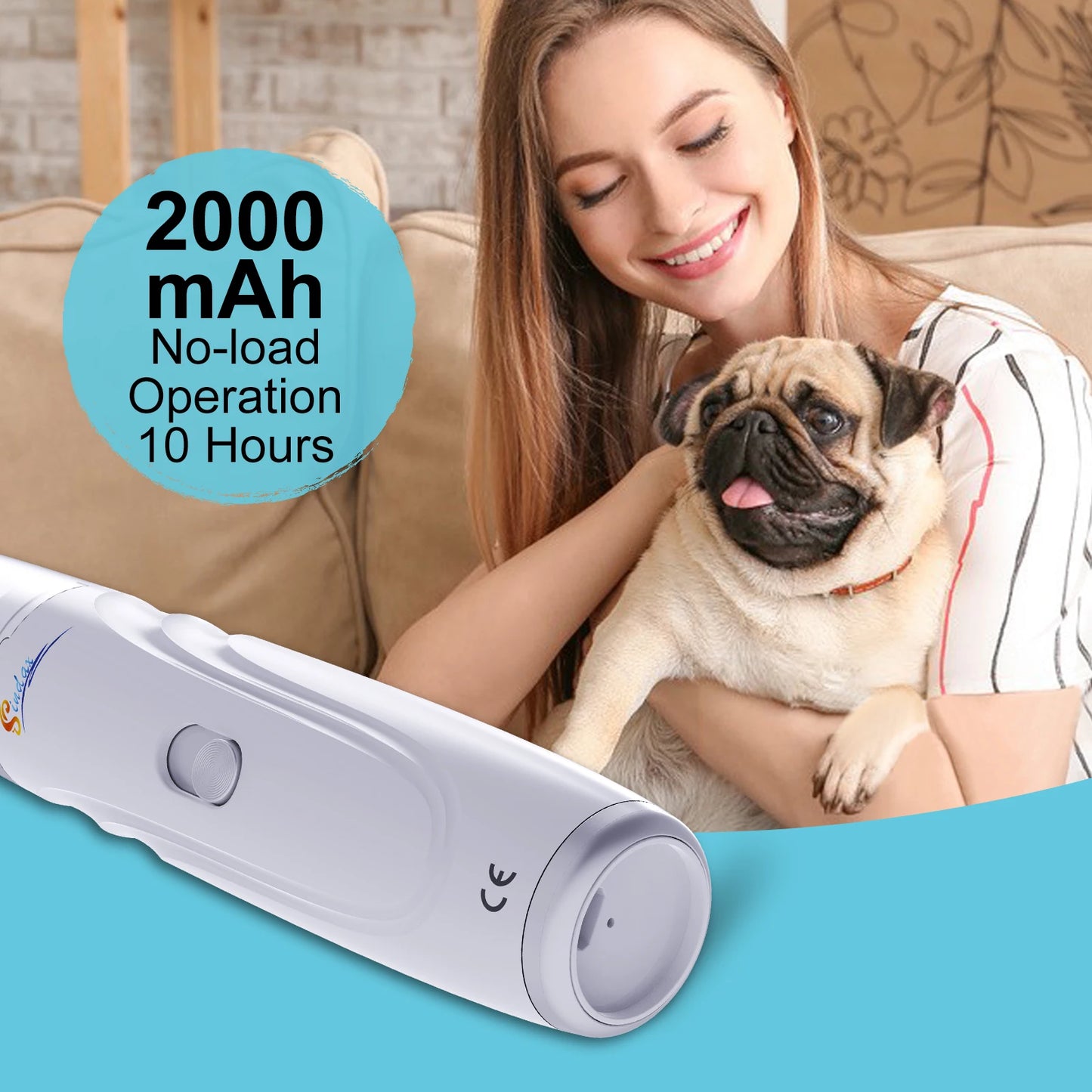 USB Rechargeable Pet Nail Grinder – Quiet & Painless