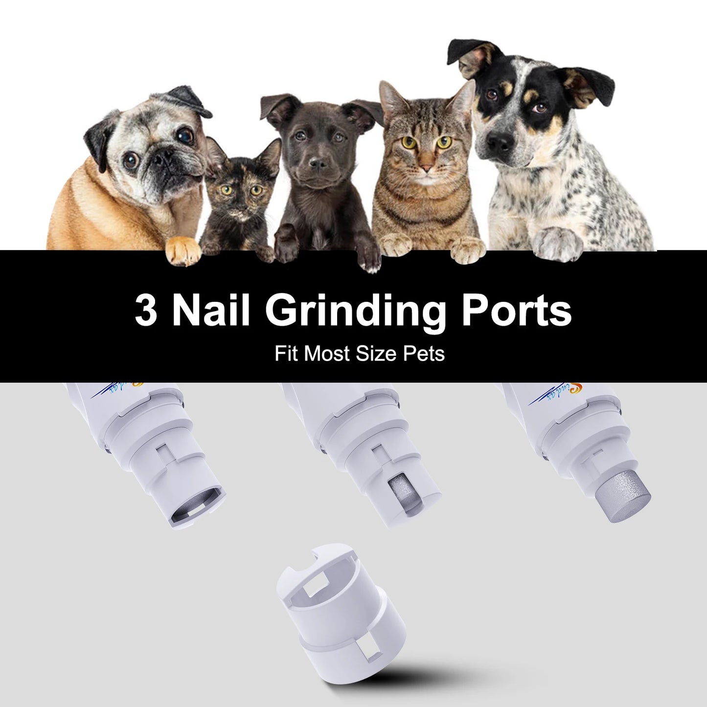 USB Rechargeable Pet Nail Grinder – Quiet & Painless