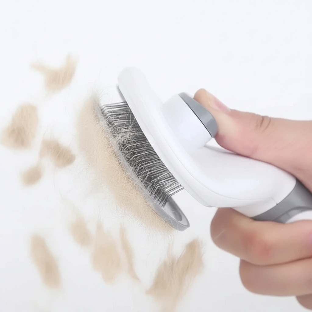 Self-Cleaning Pet Grooming Brush for Dogs & Cats