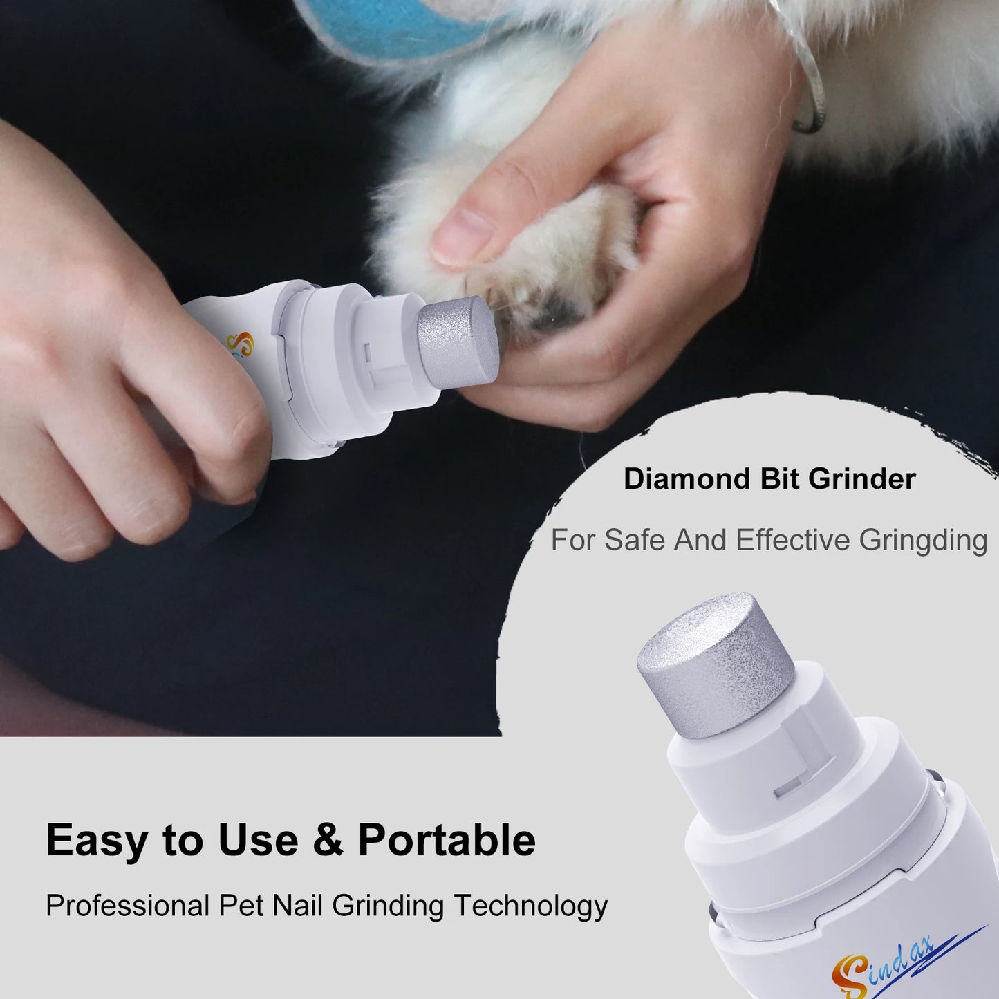 USB Rechargeable Pet Nail Grinder – Quiet & Painless