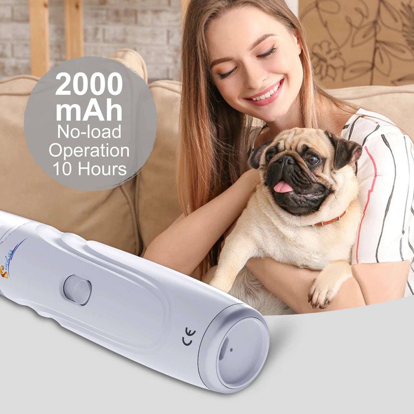 USB Rechargeable Pet Nail Grinder – Quiet & Painless