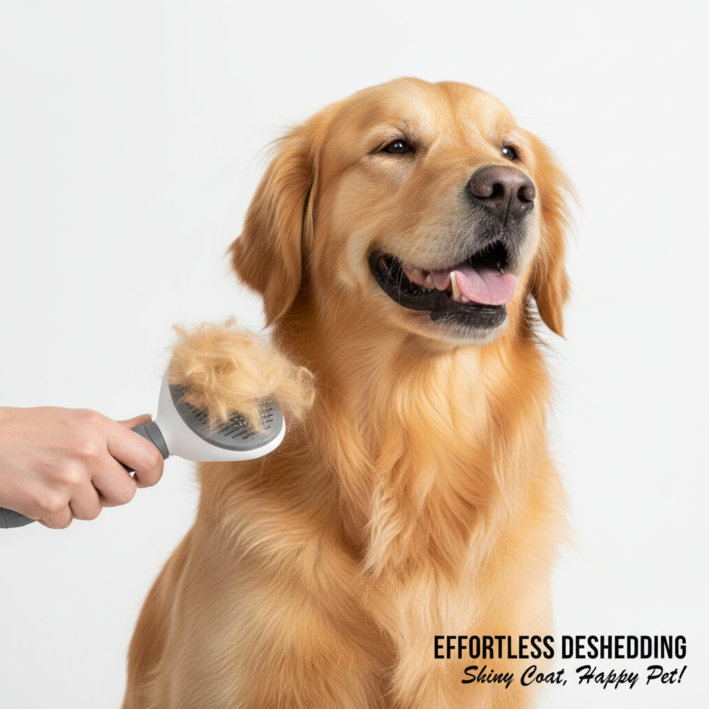 Self-Cleaning Pet Grooming Brush for Dogs & Cats