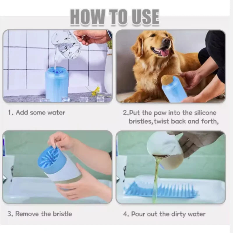 Portable Silicone Paw Cleaner Cup for Dogs