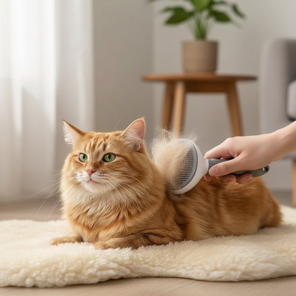 Self-Cleaning Pet Grooming Brush for Dogs & Cats